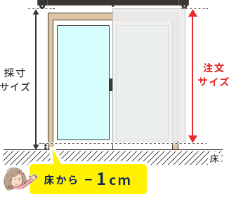 カーテンのサイズは床からマイナス1センチがオススメ