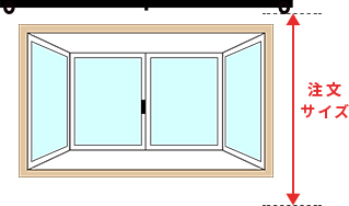 出窓正面付けのサイズの採寸方法