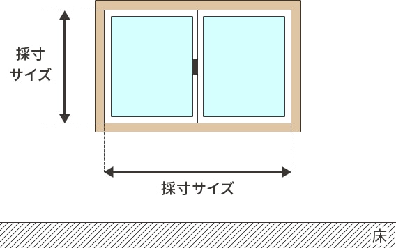 シェードの採寸方法 1cm刻みのカーテン パーフェクトスペースカーテン館