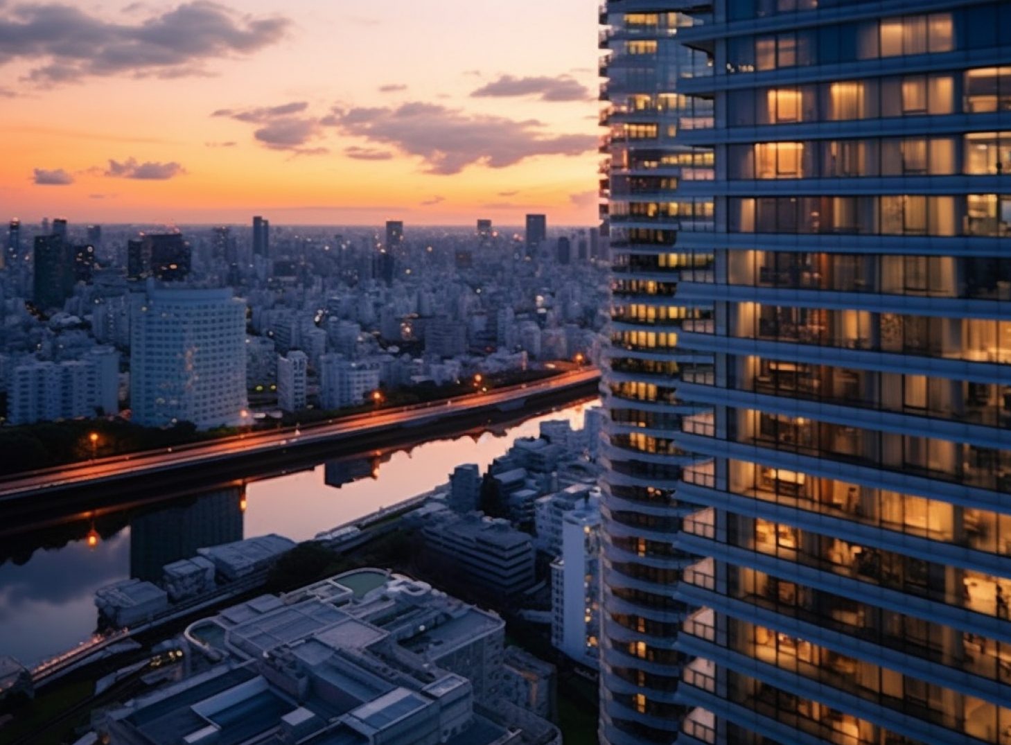 タワーマンション（高層マンション）からの夜景