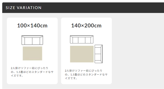 楕円形サイズ目安